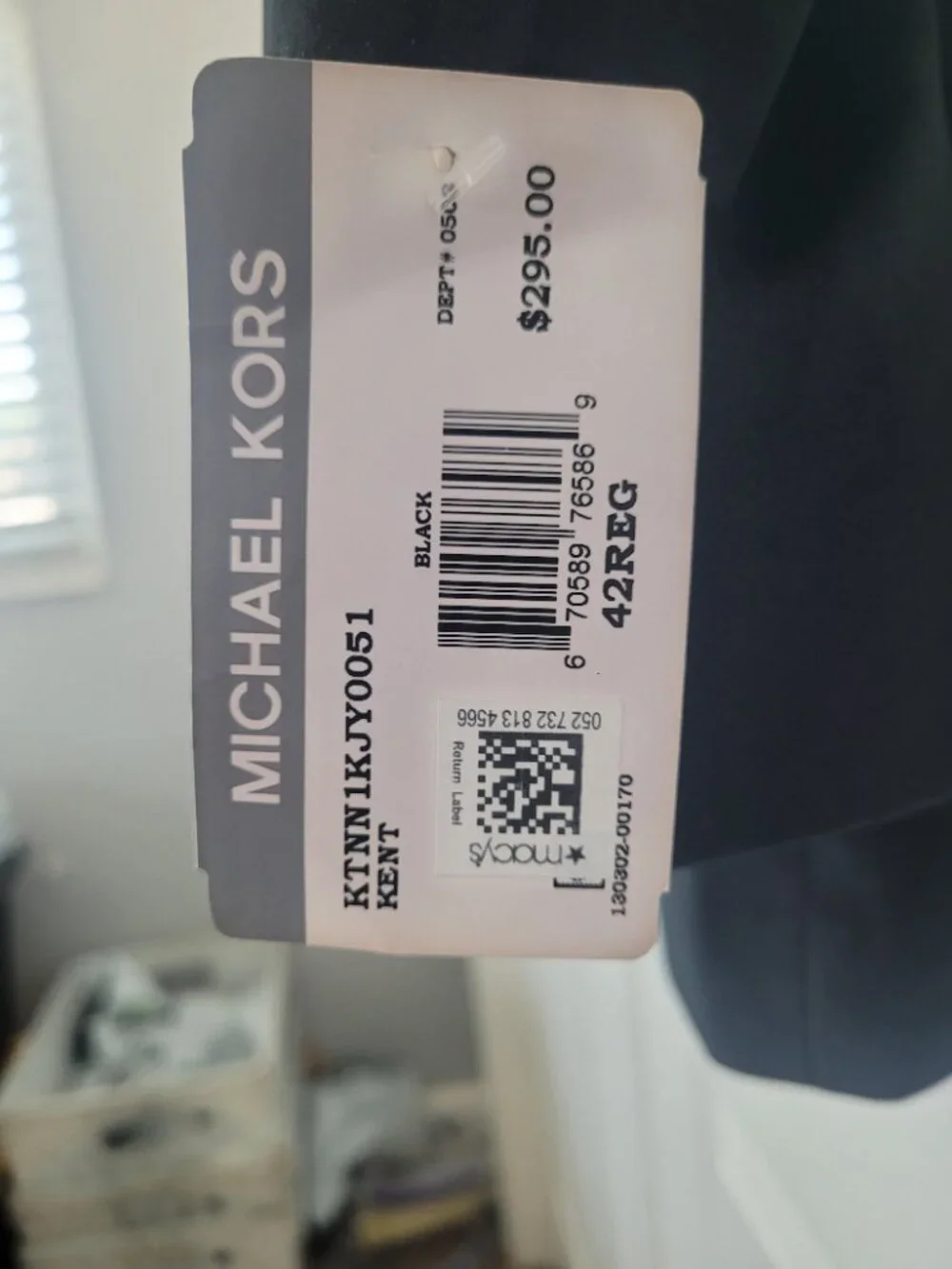 NWT Michael Kors Men's Classic Fit Black Velvet Sport Coat Blazer Black 42R - Picture 6 of 7